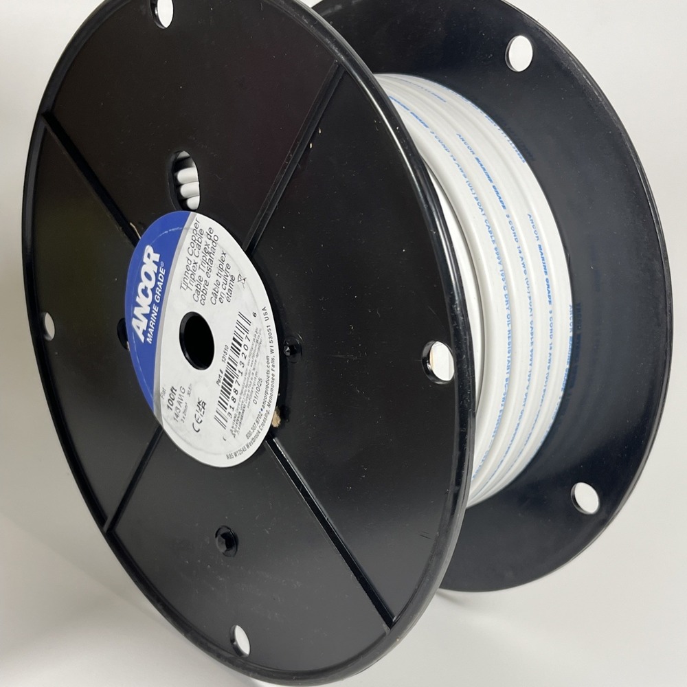 Ancor Marine 14/3AWG Boat Flat Triplex Tinned Copper Electrical Wire Cable 100FT